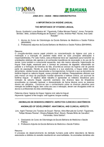 anais-mesa demonstrativa - Revista Bahiana de Odontologia