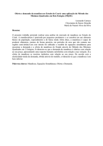Oferta e demanda da mandioca no Estado do Ceará: uma