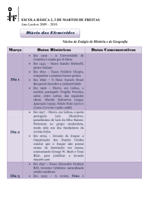 Diário das Efemérides - Agrupamento de Escolas Martim de Freitas