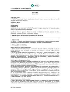 I - IDENTIFICAÇÃO DO MEDICAMENTO SAFLUTAN™ (tafluprosta