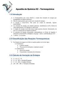 Apostila de Química 02 – Termoquímica – Professor Serginho