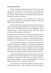 Declaração de Montevidéu Reunido em Montevidéu, República