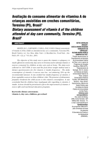 Avaliação do consumo alimentar de vitamina A de crianças