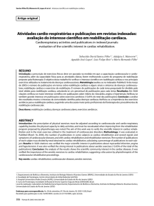 Atividades cardio-respiratórias e publicações em