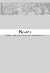 Revista Nomos - edição ComemoRativa dos 30 aNos do mestRado