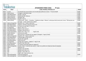 ATIVIDADES PARA CASA 7º ano