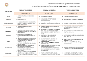 conteúdos das avaliações de rde