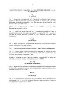 regulamento do trabalho de conclusão de curso do curso de filosofia