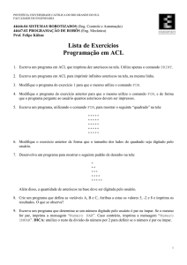 Lista de Exercícios Programação em ACL