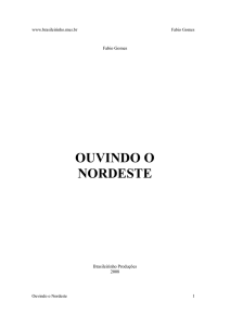 ouvindo o nordeste - Jornalismo Cultural