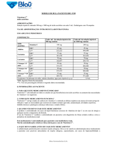 MODELO DE BULA PACIENTE RDC 47/09 Vitariston C® ácido