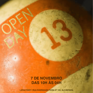 7 de novembro das 10h às 04h