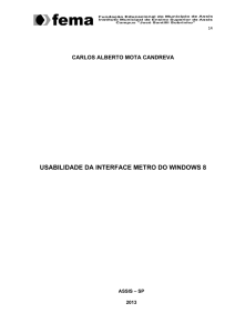 usabilidade da interface metro do windows 8 - Fema