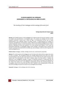 o desvelamento da verdade: heidegger e a ontologia da obra de arte