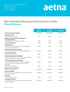 Plano Individual Aetna para América Latina e Caribe Plano Platinum