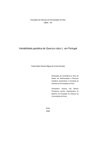 Variabilidade genética de Quercus robur L. em Portugal