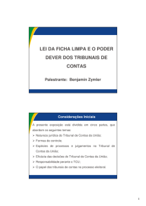 lei da ficha limpa e o poder dever dos tribunais de - EAD