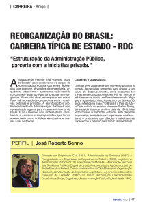 reorganização do brasil: carreira típica de
