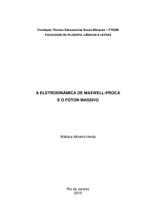 a eletrodinâmica de maxwell-proca e o fóton