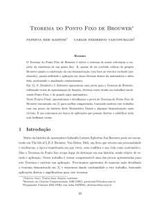 Teorema do Ponto Fixo de Brouwer