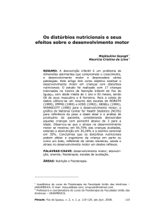 Os distúrbios nutricionais e seus efeitos sobre o desenvolvimento