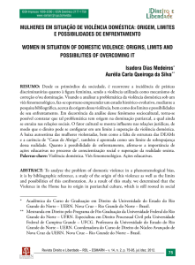 mulheres em situação de violência doméstica: origem, limites