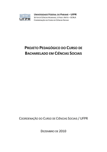 projeto pedagógico - Ciências Sociais UFPR