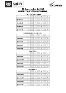 23 de novembro de 2014 GABARITO OFICIAL DEFINITIVO