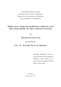 Sobre uma classe de problemas elípticos com não linearidades do