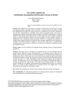 Um estudo empírico da substituição da poupança interna pela