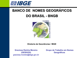 banco de nomes geográficos do brasil - bngb - ITCG