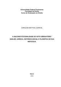 A inconstitucionalidade do voto obrigatório