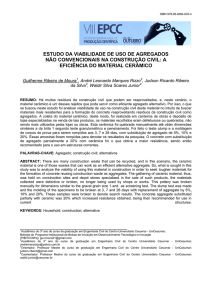estudo da viabilidade de uso de agregados não