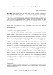 Uma análise crítica da teoria quantitativa da moeda