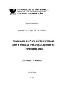 Elaboração de Plano de Comunicação para a empresa