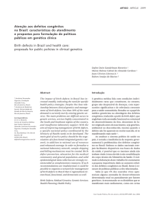 Atenção aos defeitos congênitos no Brasil