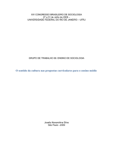 O sentido da cultura nas propostas curriculares para o ensino médio