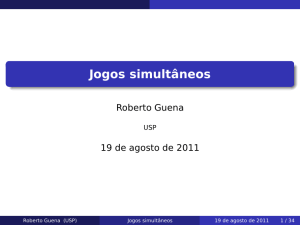 Jogos simultâneos - Roberto Guena