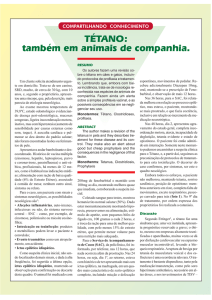 Tétano - também em animais de companhia (2006)