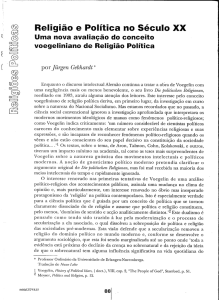Uma nova avaliação do conceito voegeliniano de Religião Política