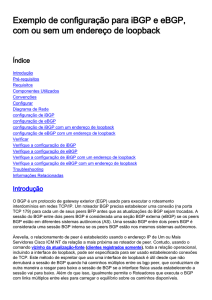 Exemplo de configuração para iBGP e eBGP, com ou sem