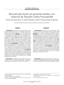Reconstrução facial nos pacientes adultos com síndrome