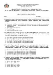 Teste Objetivo TSPB01 - Prefeitura de Londrina