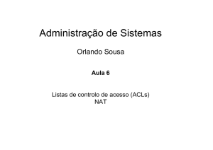 Listas de controlo de acesso (ACLs), Tradução de - Dei-Isep
