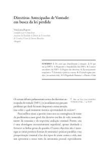 Directivas Antecipadas de Vontade: em busca da lei perdida Data