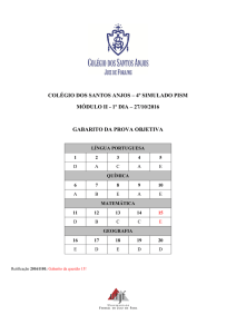 4º simulado pism módulo ii - 1º dia – 27/10/2016 gabarito da prova