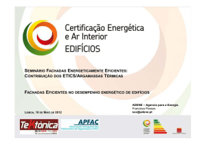 SEMINÁRIO FACHADAS ENERGETICAMENTE EFICIENTES