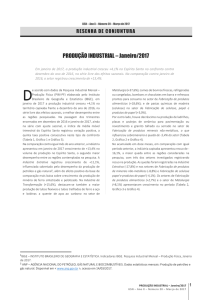 PRODUÇÃO INDUSTRIAL – Janeiro/2017