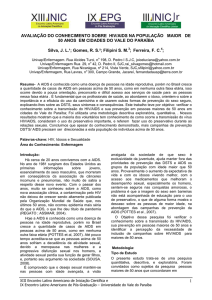 avaliação do conhecimento sobre hiv/aids na