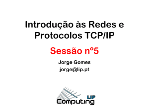 O Conjunto de Protocolos TCP/IP